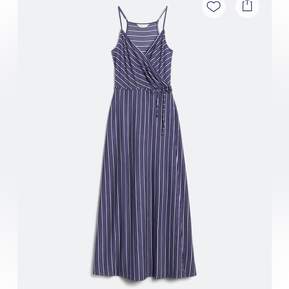 Market & Spruce Navy Striped Maxi Dress
